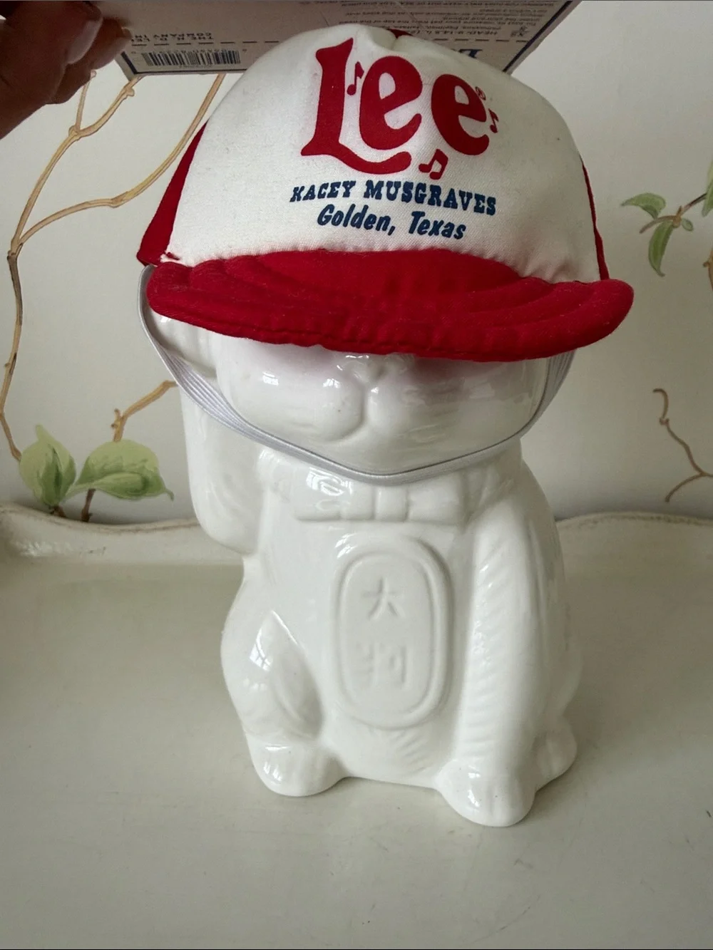 Kacey Lee Musgraves Red & Cream Tiny Dog Baseball Hat - Size XS/S